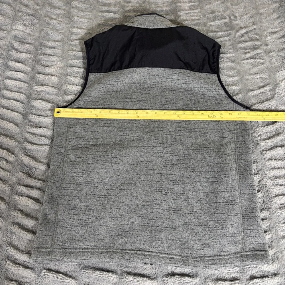 Under Armour Mens Gray Heather Full Zip Fleece Vest Mock Neck Large AR130